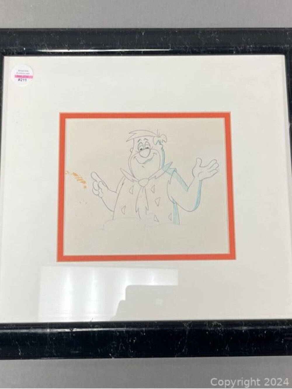 Fred Flinstone original production drawing from Hanna-Barbera